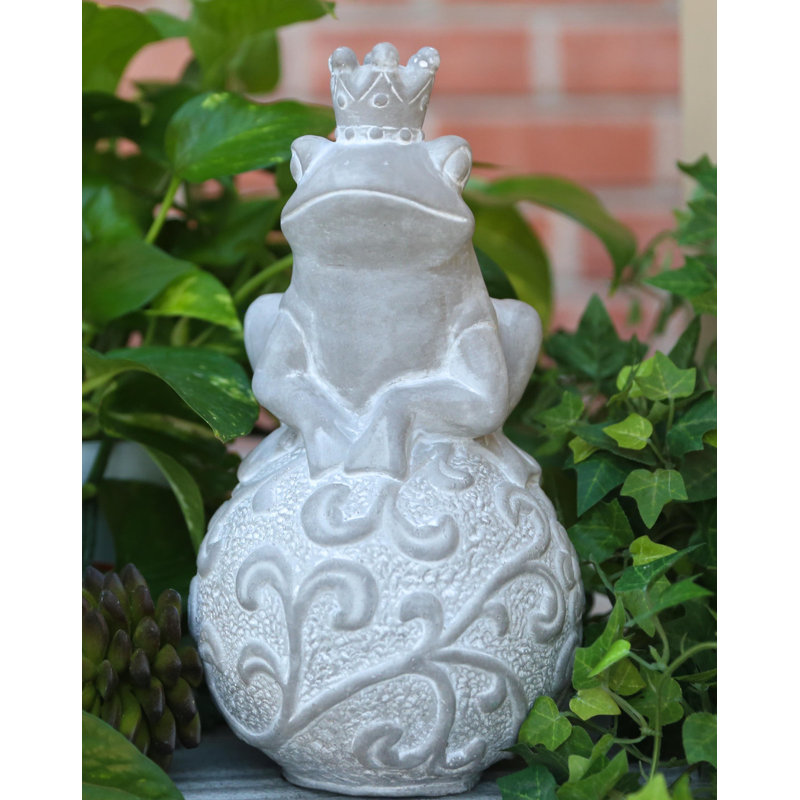 Statue de grenouille assise assise Jabari