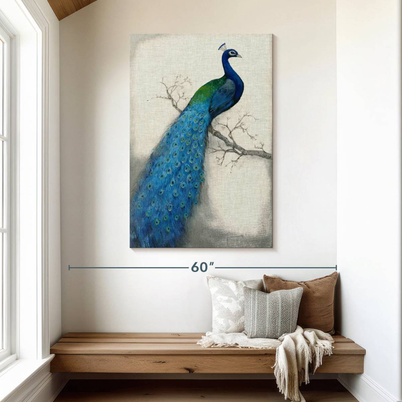 Bleu paon Brampt I, H 48 po x l 32 po