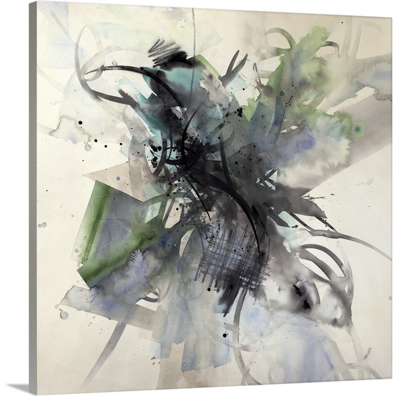 « spring élingue », peinture sur toile, Toile tendue, H 12 po x l 12 po x P 1,25 po