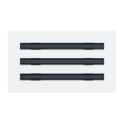 Grille de registre décorative pour mur et plafond en métal blanc mat