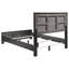 Kardelen Queen Size Panel Bed in Dark Grey-794789240