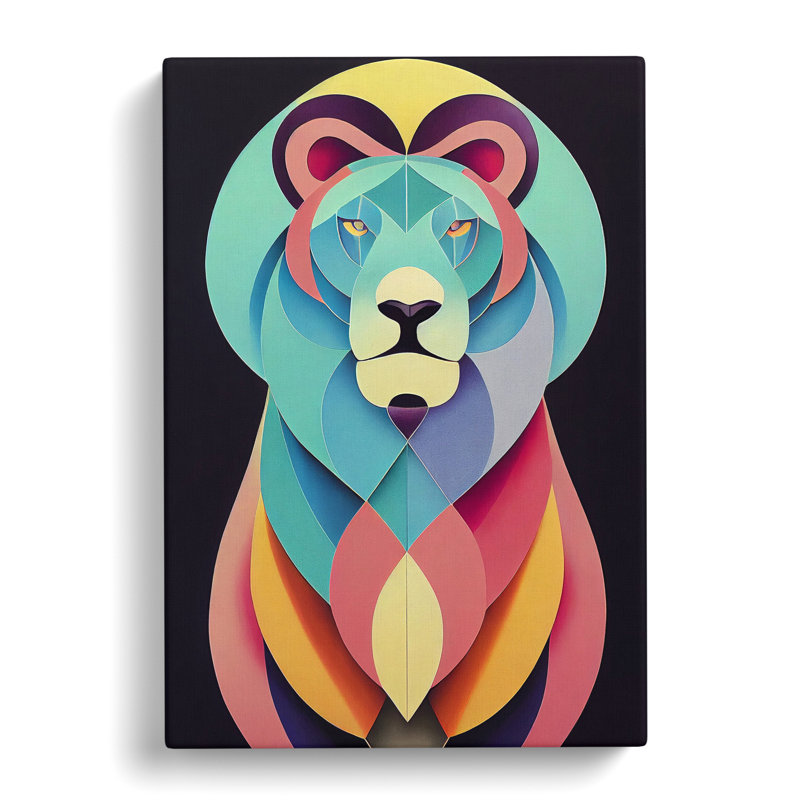 Contemporary Lion Vol.4 - Wrapped Canvas, 76cm H x 50cm W x 3cm D