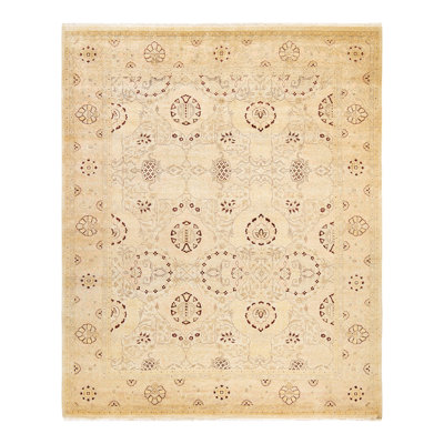 One-of-a-Kind 8' 3" X 10' 1" New Age Wool Area Rug in Ivory