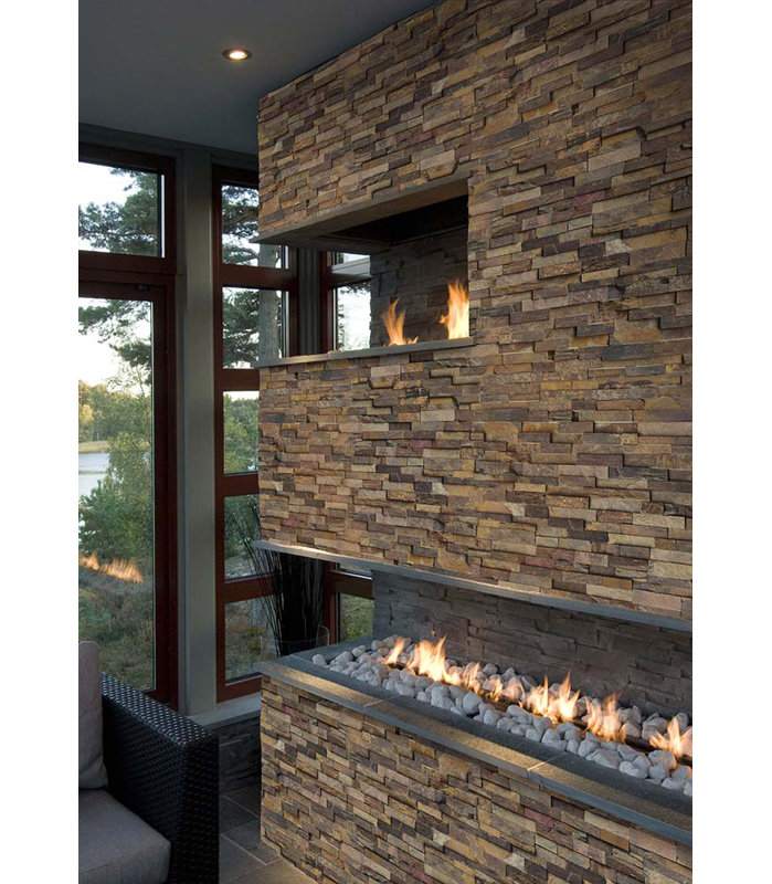 Stonecrest 6 in. x 18 in. Split Face Natural Stone Ledger Corner Wall Tile, Sierra Gold