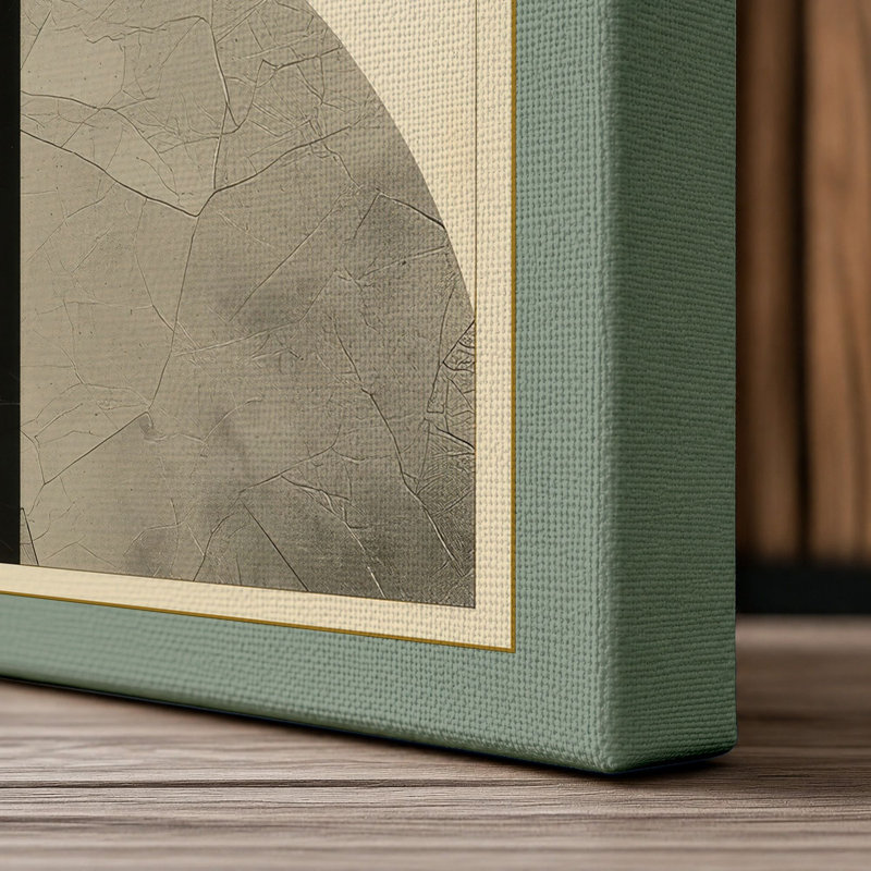 Forms in Balance Minimalist - Wrapped Canvas, 36x24 - 91.4 x 61.0 cm, Sage Border