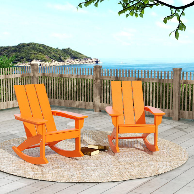 Joubert Outdoor Adirondack Set, Orange