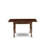 Ensemble de table de salle à manger 5 pièces composé d'une table de salle à manger rectangulaire avec Dropleaf et 4 chaises rembourrées, acajou-1239505679-1239505682