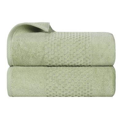 Serviettes de bain texturées gaufrées en coton gaufré de poids moyen Playa Zero Twist