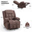 3-Position Adjustable Manual Recliner with Cup Holders-639370571