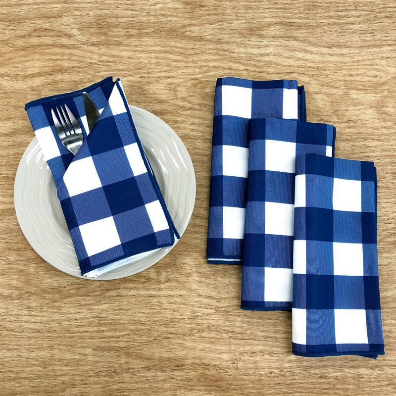 Serviette 18" d’intérieur/extérieur vichy Tejada