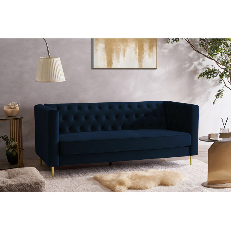 Burgeo 3 Seater Sofa, Blue Velvet