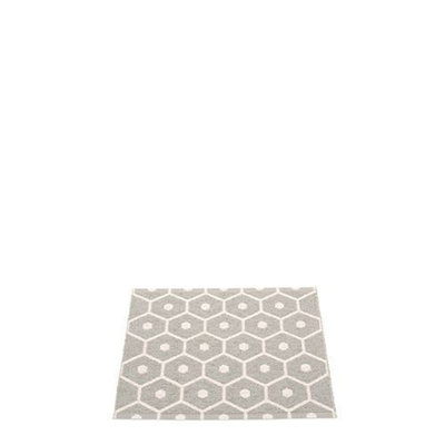 Geometric Area Rug in Warm Gray/White