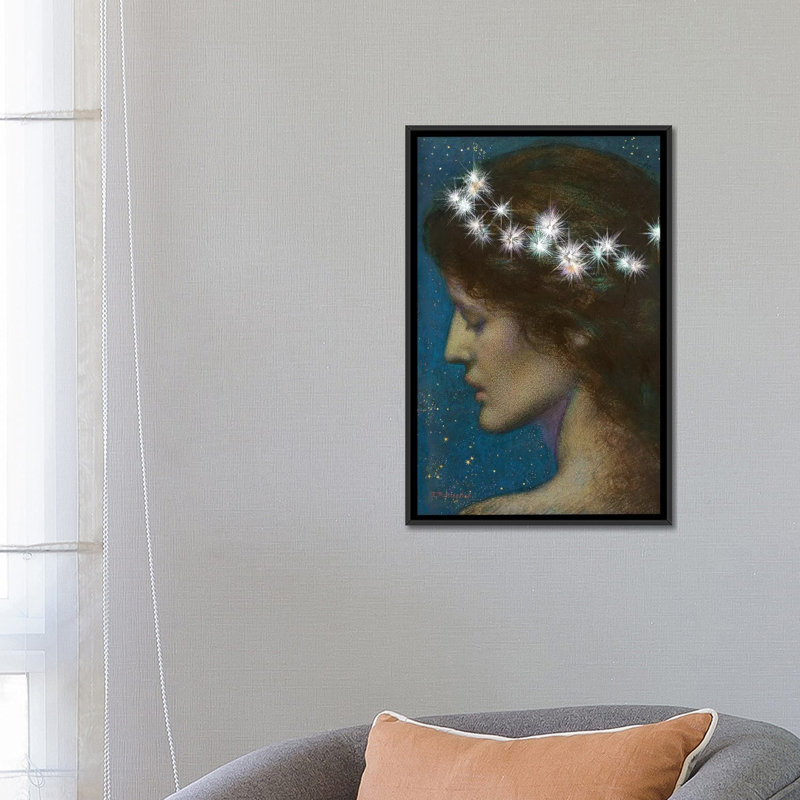 «Night», reproduction sur toile, H 26 po x l 18 po x P 1,5 po, Toile avec cadre noir, Pas de tapis