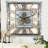 Wall Clock 24" Square Oversized for Living Room decor with Real Moving Gears America Collection-94246275