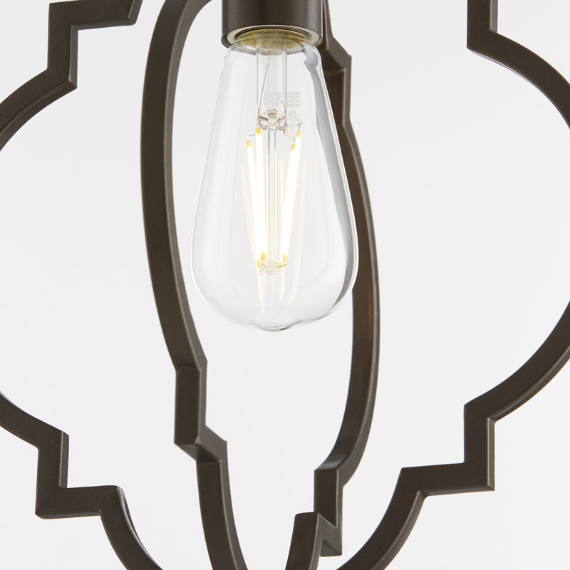 Luminaire suspendu géométrique à 1 lumière Dooley, Bronze huilé