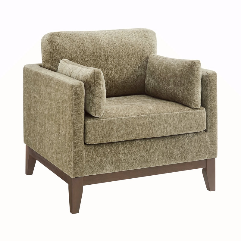 Chaise moderne avec accoudoirs, Vert