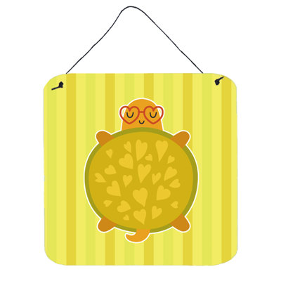 Décoration murale carré tortue avec verres