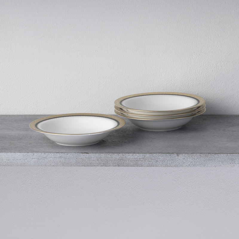 Ensemble de 4 bols à fruits Noritake Odessa Cobalt, 6 po, 5 oz, Or