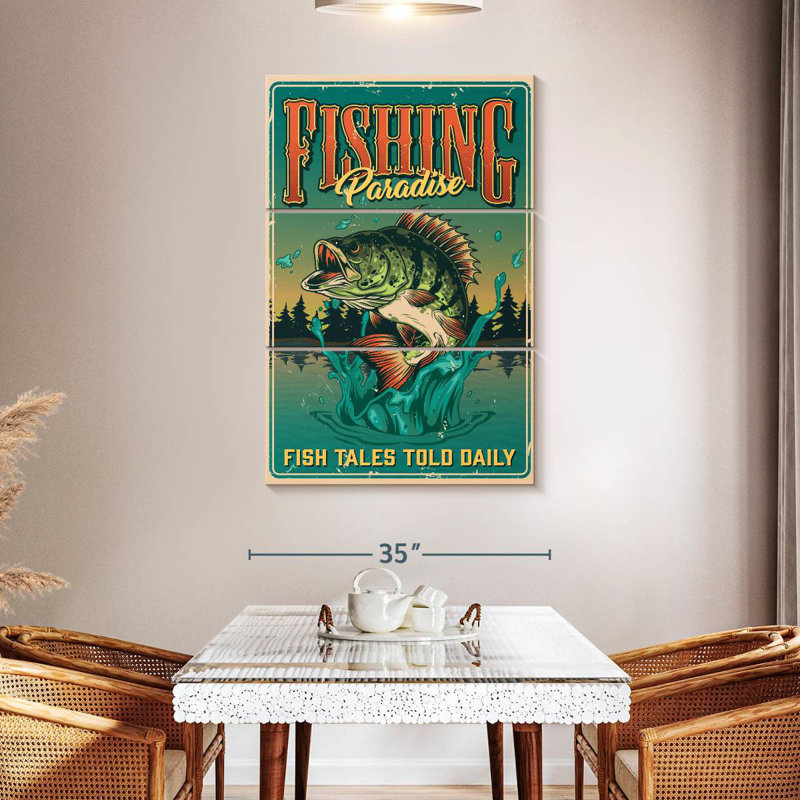 Senne Fishing Paradise Poster, 50" H x 32" W