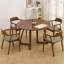 Table de salle à manger en bois massif brun noisette-1619819457