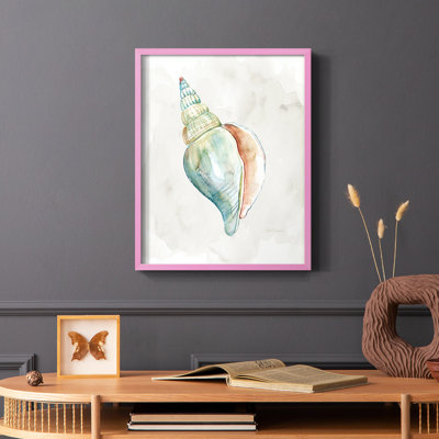«Pastel Shell II», reproduction encadrée - bois massif