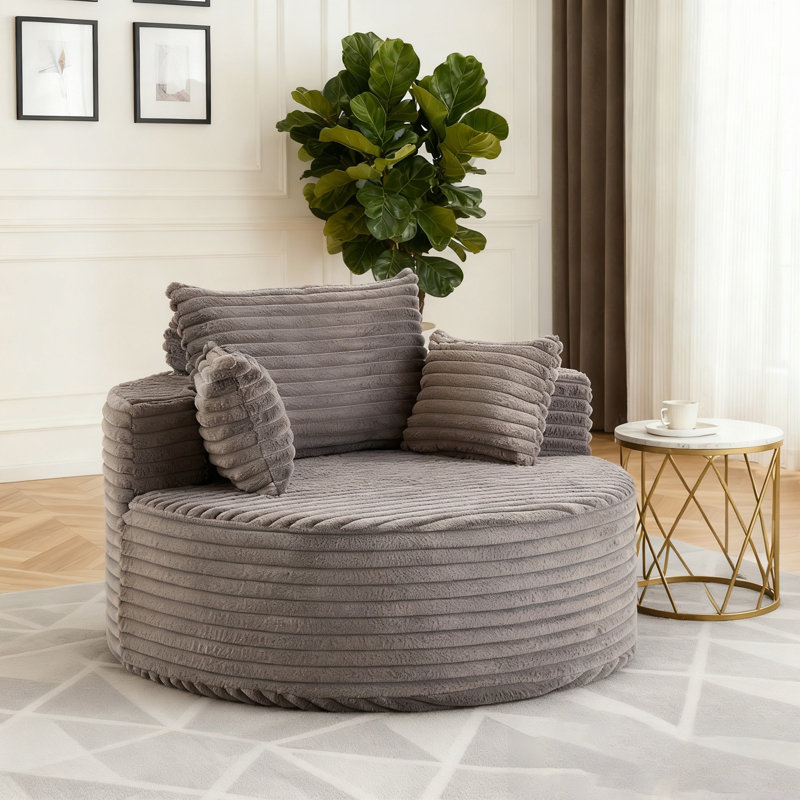 Single Upholstered Sofa, Gray