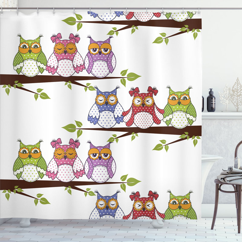 Shower Curtain with Hooks Included, 75"H x 69"W