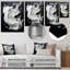 Art liquide noir et blanc - encre liquide, art mural abstrait-261975859-261975868