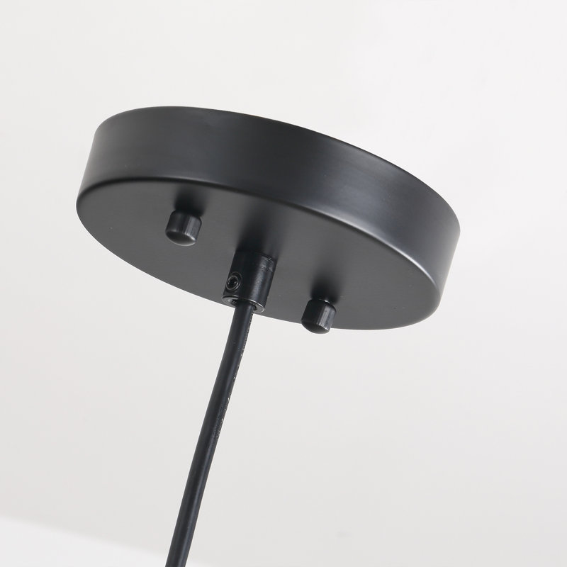 1 - Light Black Single Pendant Light Fixture Hanging Ceiling Lighting Cage Pendant Light Industrial
