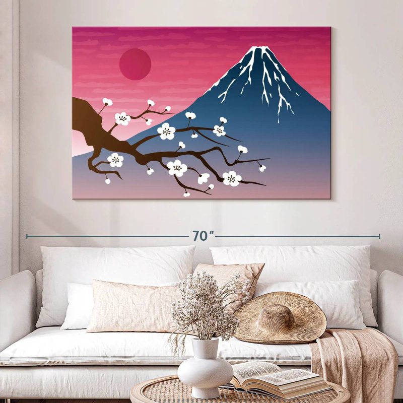 Alvord, Mont Fuji et Sakura, H 34 po x l 51 po
