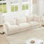 Canapés-lits | Canapé moderne 3 places à assise profonde pour salon et appartement | Chenille | Crème