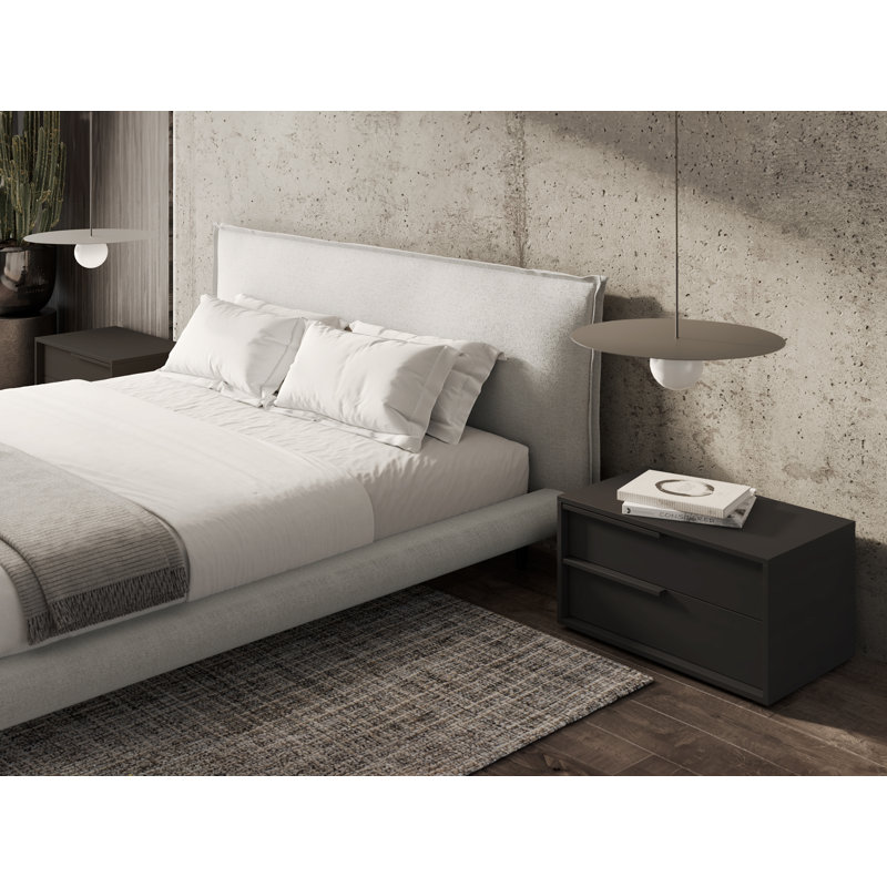 Florence Queen Bed in Luna Fabric, Luna, King