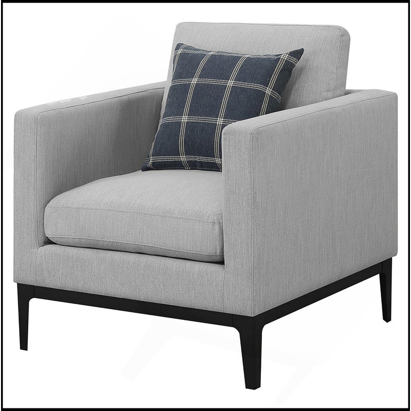 Light Grey Cushion Back Chair