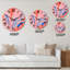 Abstrait art liquide orange et bleu - horloge murale moderne-334359792