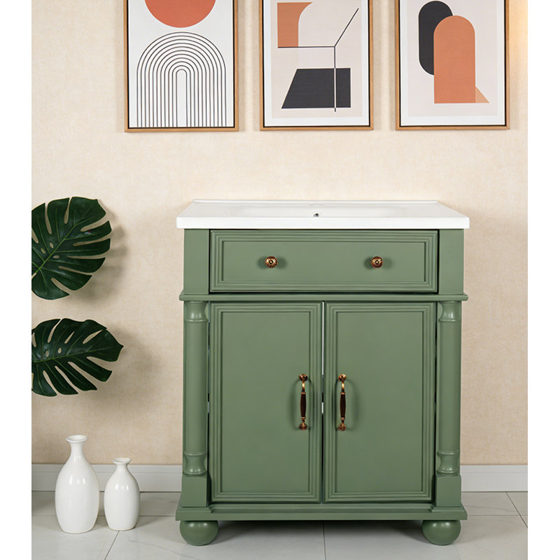 Armoire de salle de bain 27,8 po sans lavabo, Vert