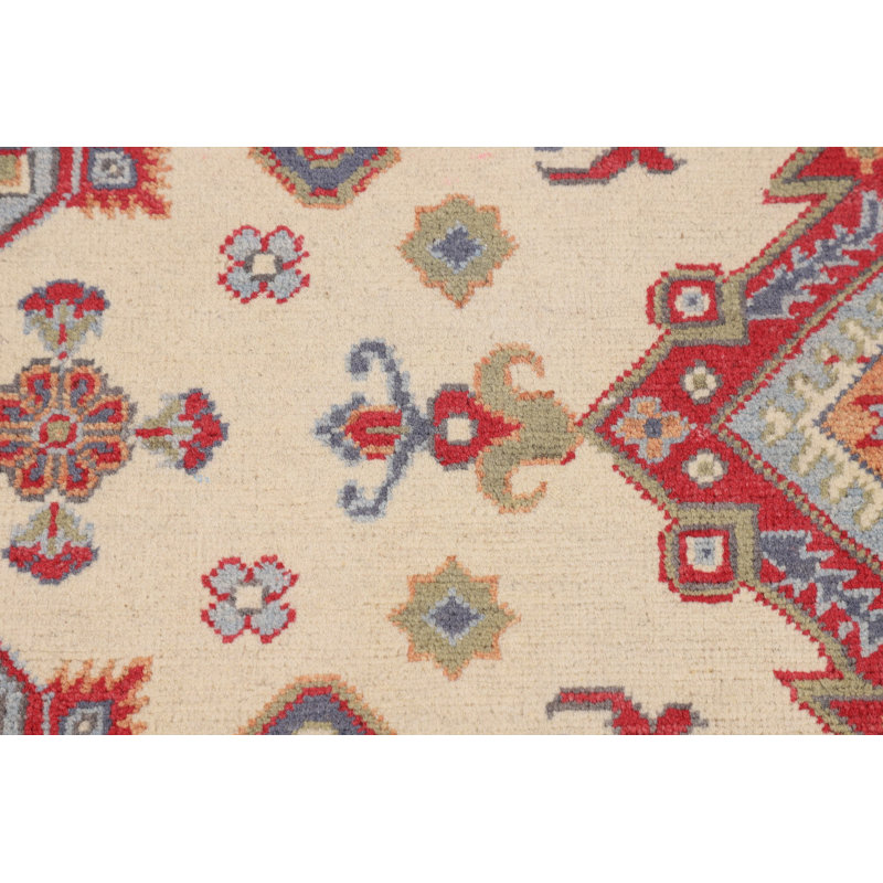 Tapis oriental ivoire Kazak 5