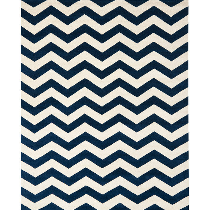 Chatham Hand Tufted Wool Chevron Rug, Rectangle 2' x 3'