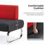 Chaise de salle à manger avec dossier en similicuir noir moderne 59 pouces-1936590930