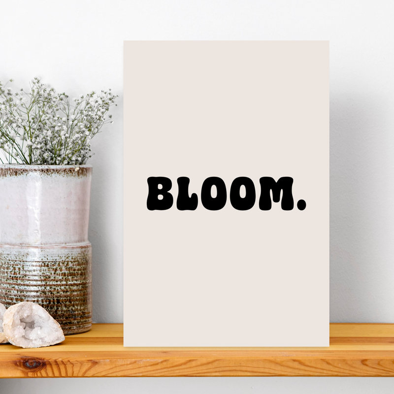 "Simply Bloom", art mural rétro moderne et abstrait, H 18 po x l 12 po