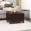  Repose-pieds rectangulaire en similicuir avec roulettes-1140363246
