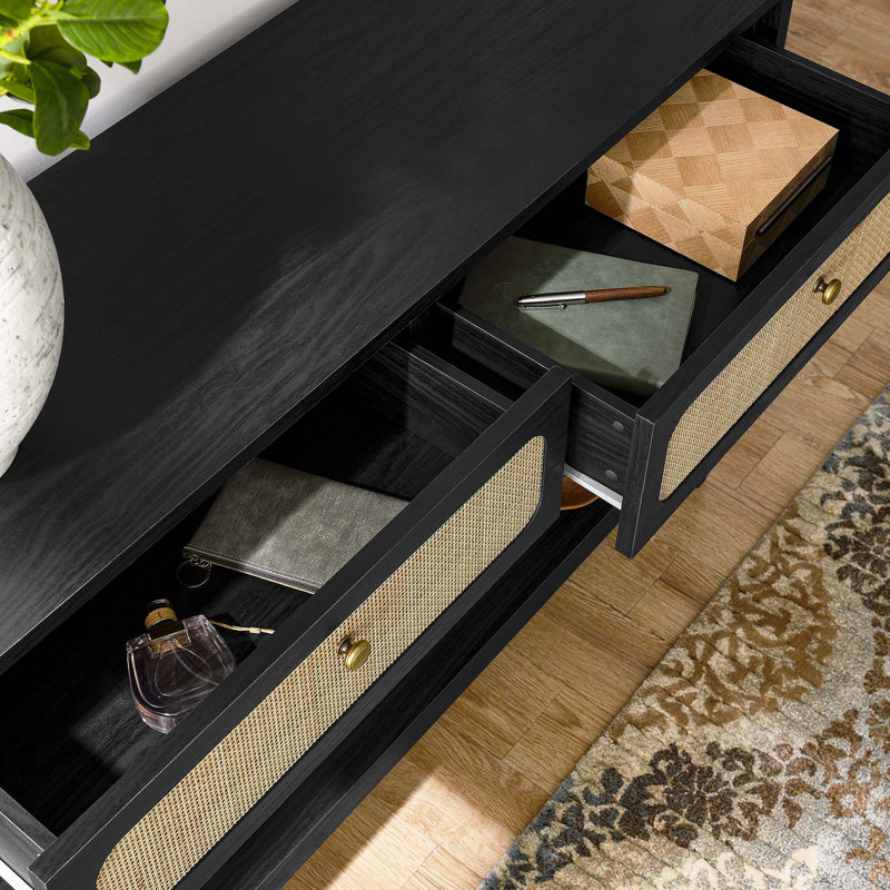 Console d'entrée en bois Modway, Noir / Or / Gris