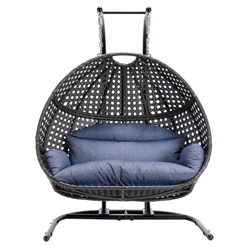 Balancelle à deux places avec support et coussin