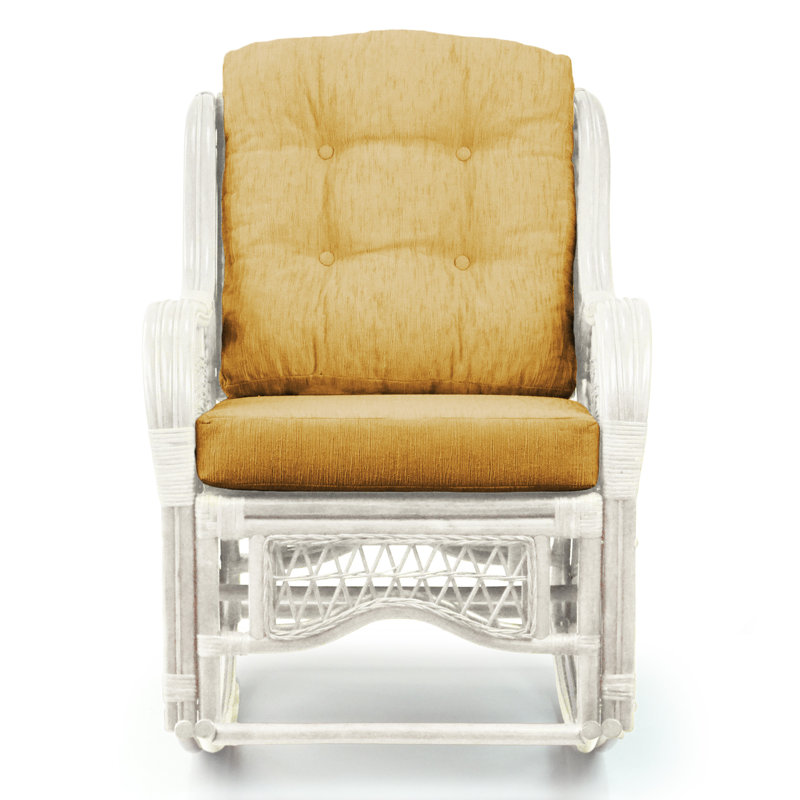 Chaise berçante Malibu, Brun clair, Blanc
