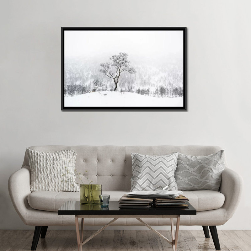 « debout seul », reproduction de photo sur toile, H 40 po x l 60 po x P 1,5 po, Toile avec cadre noir, Pas de tapis