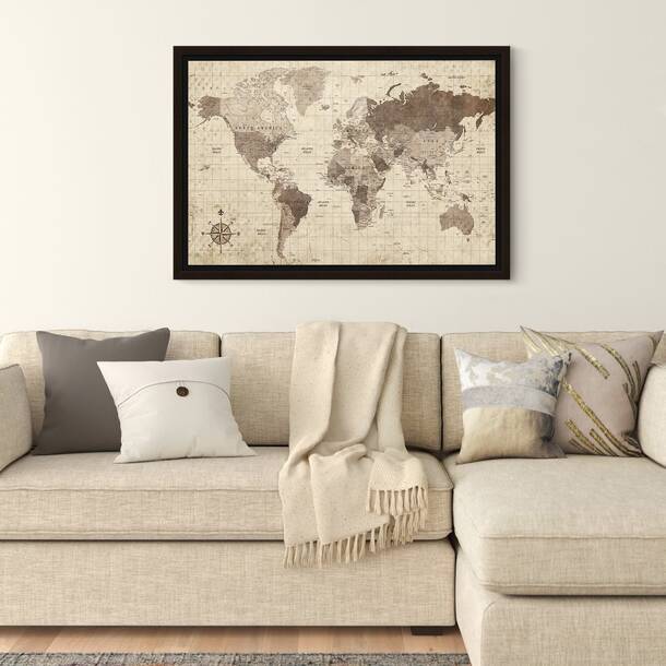 Home Magnetics W x H Dry Erase And Laminated World Map & Reviews | Wayfair