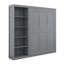 Grand lit escamotable, cadre de lit plateforme pliable et peu encombrant avec tablettes de rangement à 5 couches pour la pièce-1672153776-1672153781