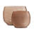 Celsino Textured Glass Oval Vases-Smoked Textured Glass