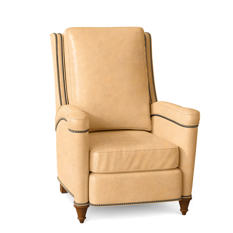 Mayes Recliner, Empyrean Mist Genuine Leather, New Classiques, Gunmetal