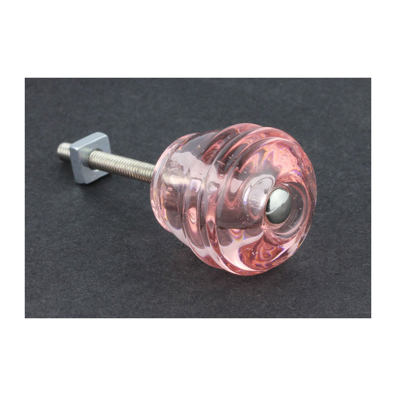 (5 Pack) 1-1/8 inch Barrel Knob (Jadeite), Pink