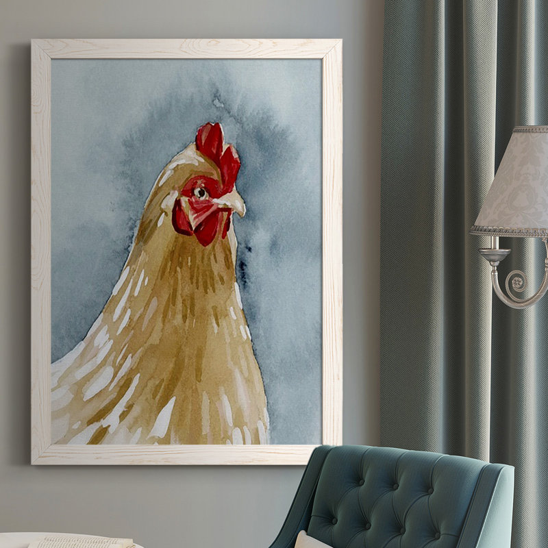 Portrait de poulet Sofley II, Blanc, H 37,5 po x l 27,5 po x P 1 po